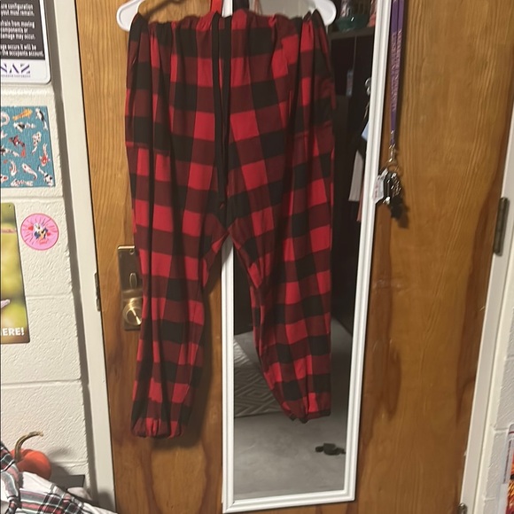 Red and Black Plaid Pants - Picture 1 of 1